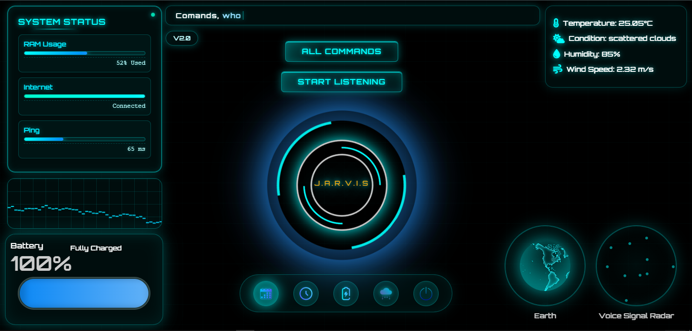 JARVIS v2.0 Interface